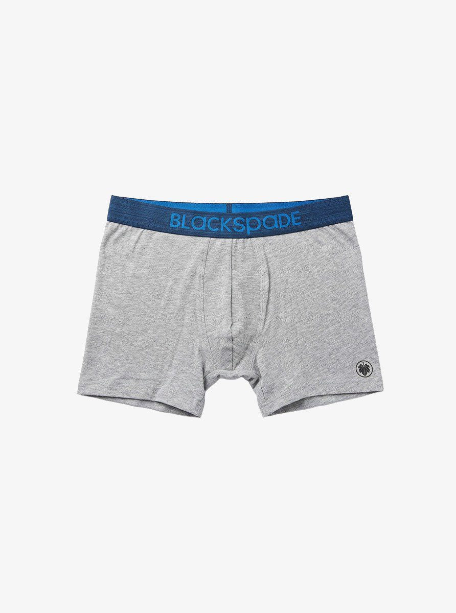 Herren Boxer Shorts 3er-Pack - Grau Blau Schwarz