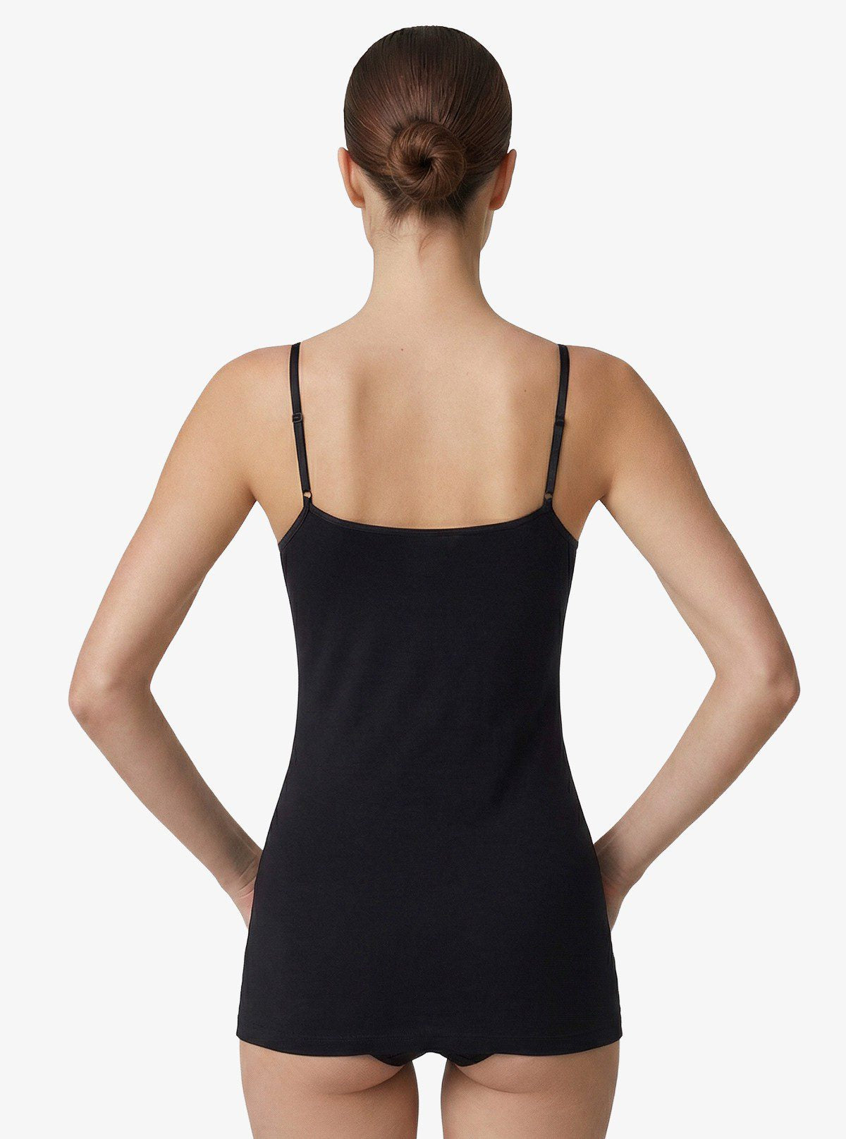 Damen Aura Satin Top 1403 - Schwarz