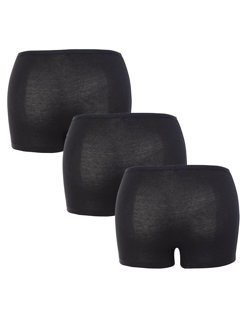 Damen Essential Boxer 3er-Pack - Schwarz