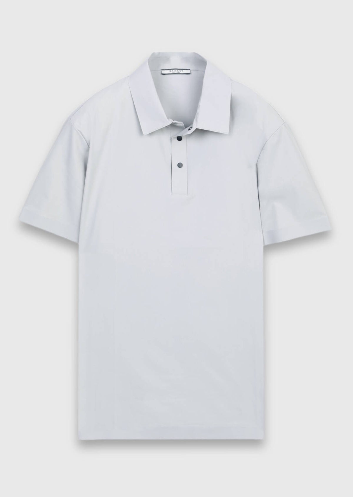 Hellgraues, einfarbiges Poloshirt
