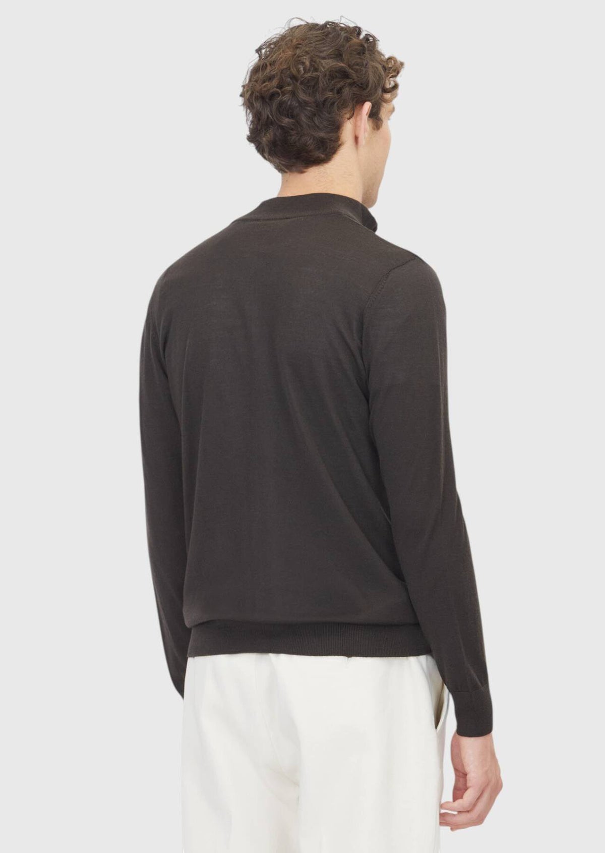 Braunes Strick-Sweatshirt