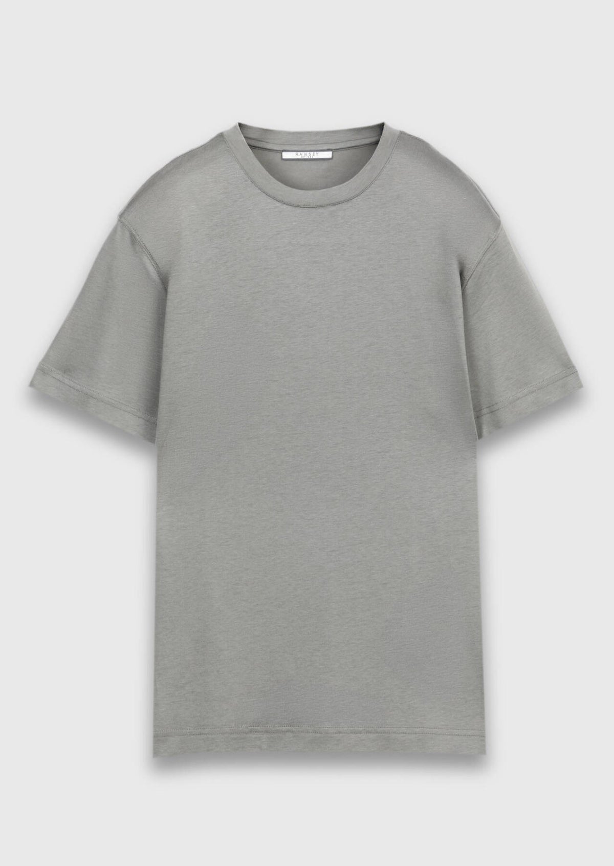 Edel Baumwoll-Misch-T-Shirt Unifarben