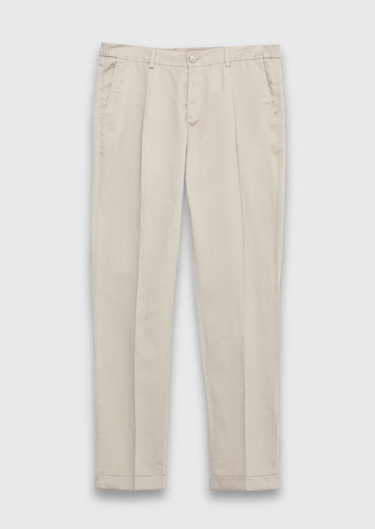 Beige Velours Jogginghose Casual Mix