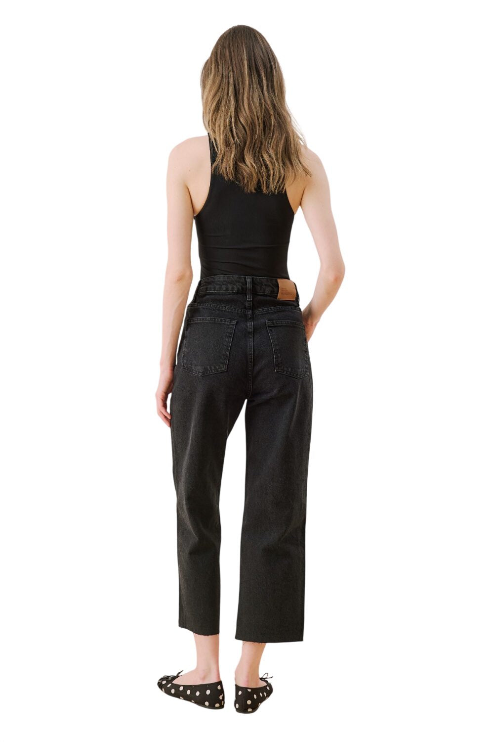 1965 Gerade Schwarze Denim-Hose