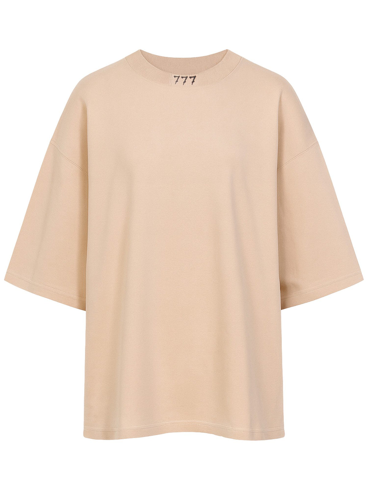 Designer Schwarzes 3D-Druck '777' T-Shirt - Groß