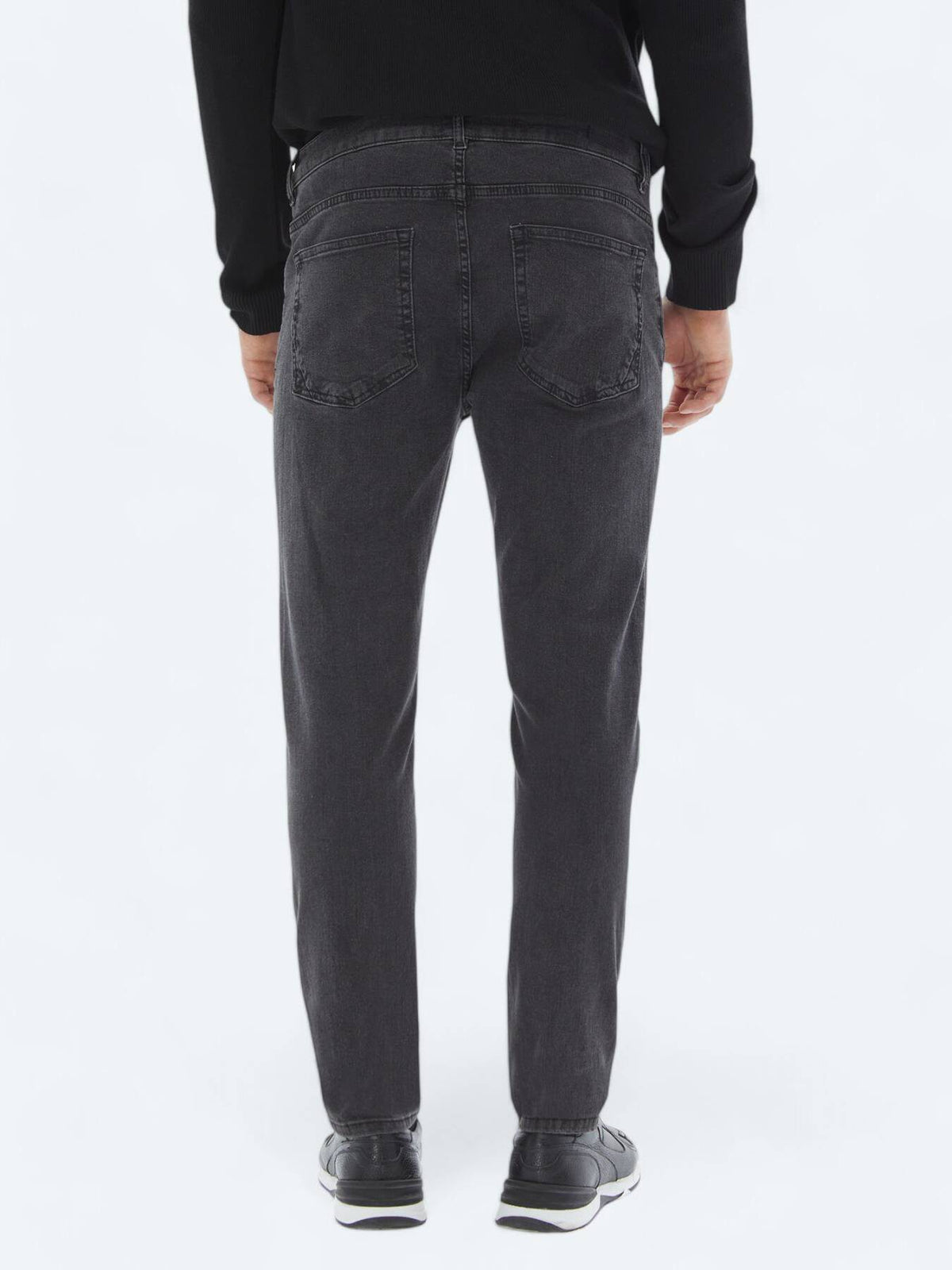 Dunkelgraue Super Slim Fit Denim-Hose
