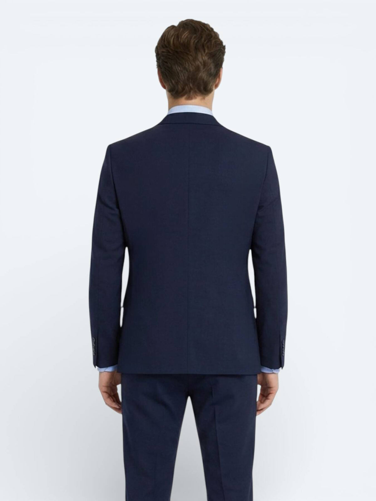 Marineblauer Wollmischanzug
