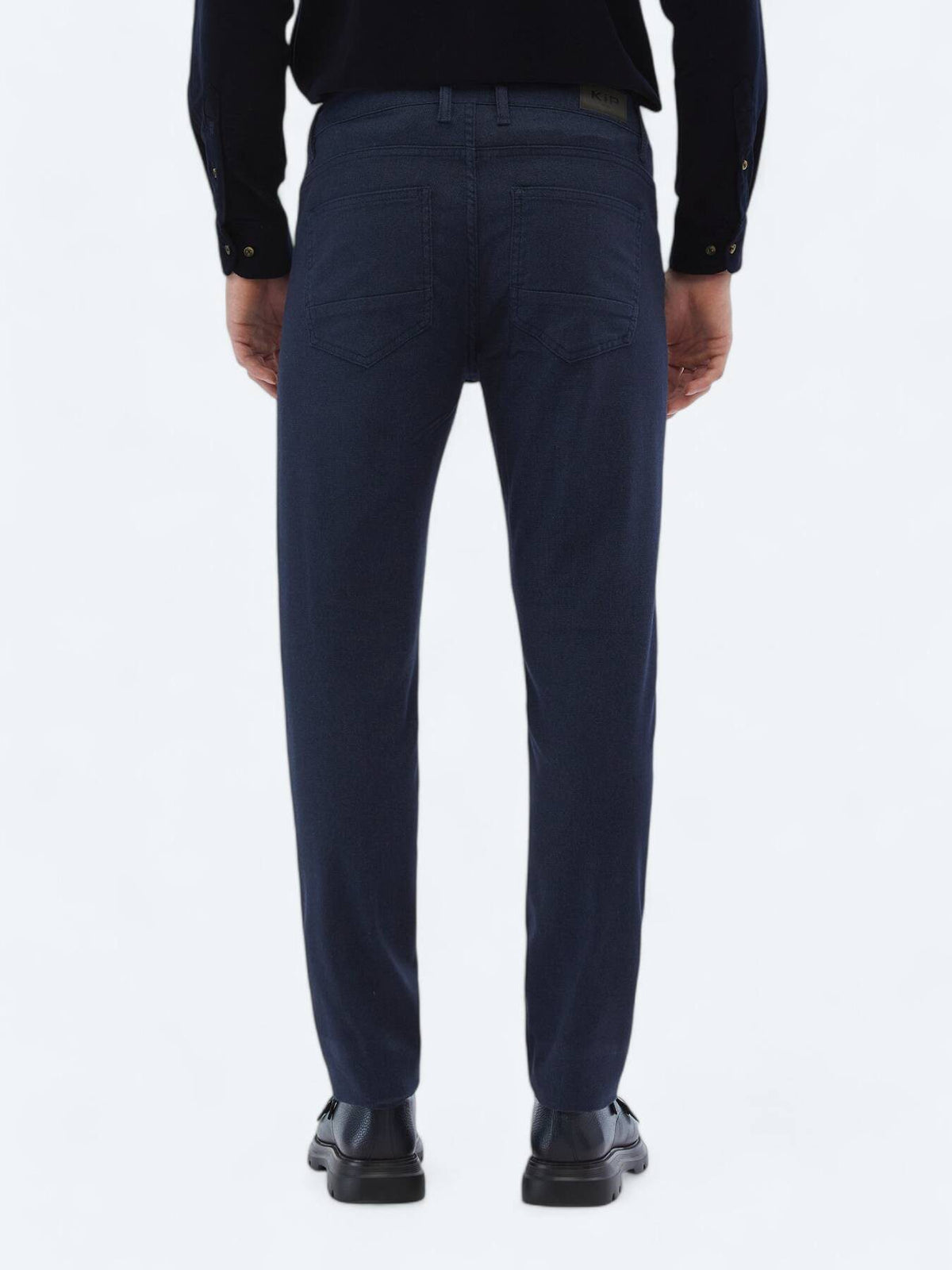 Lässige, gewebte Slim-Fit-Hose aus Baumwollmischung