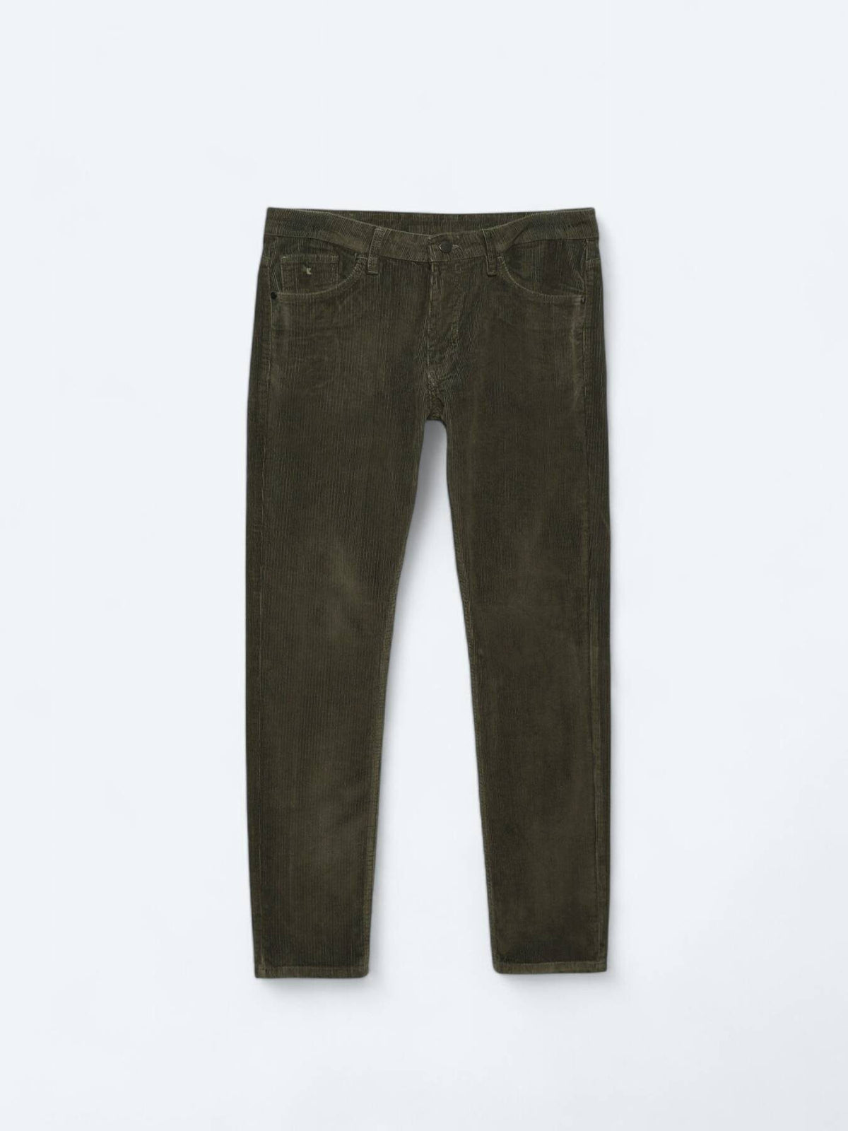 Gewebte schmale Velours-Hose aus Baumwolle