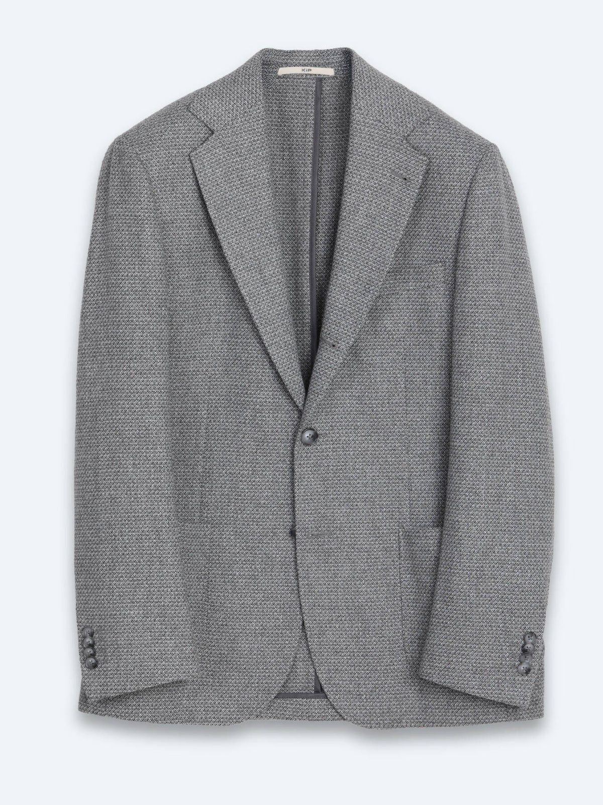 Grau gemusterte Wohlfühl-Wolljacke