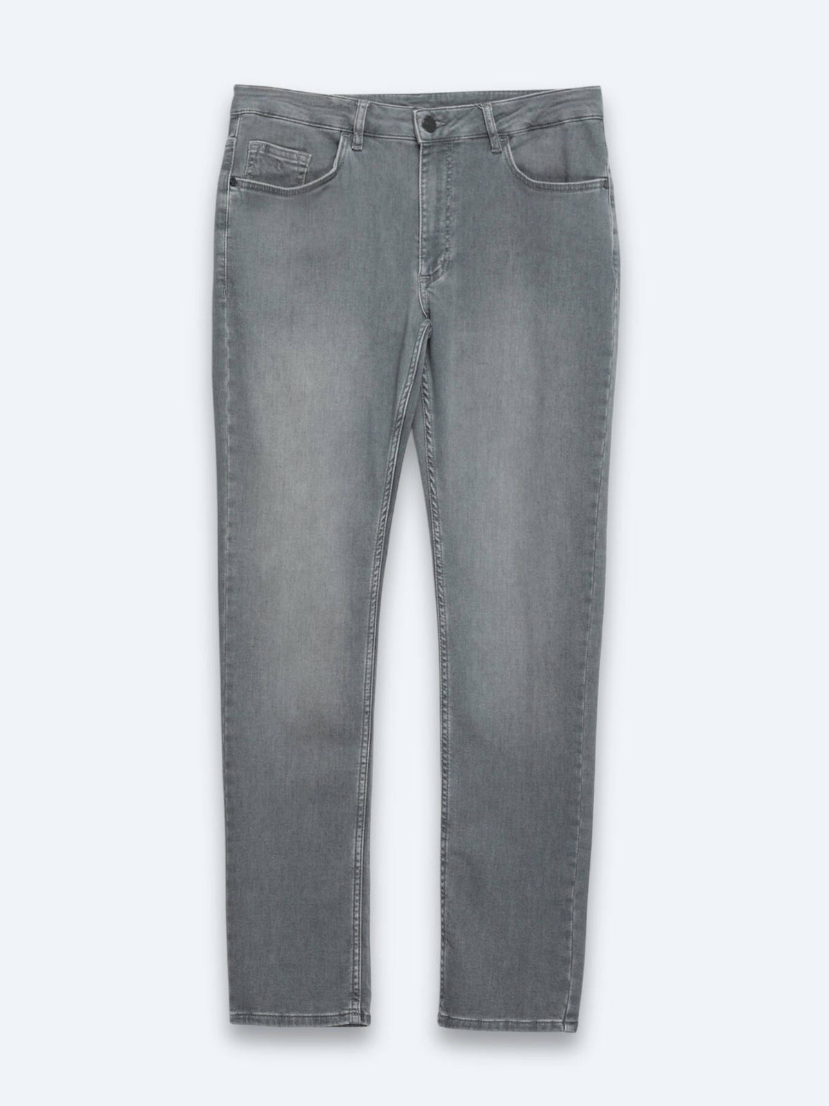 Denim-Mischung Slim Fit Baumwollhose
