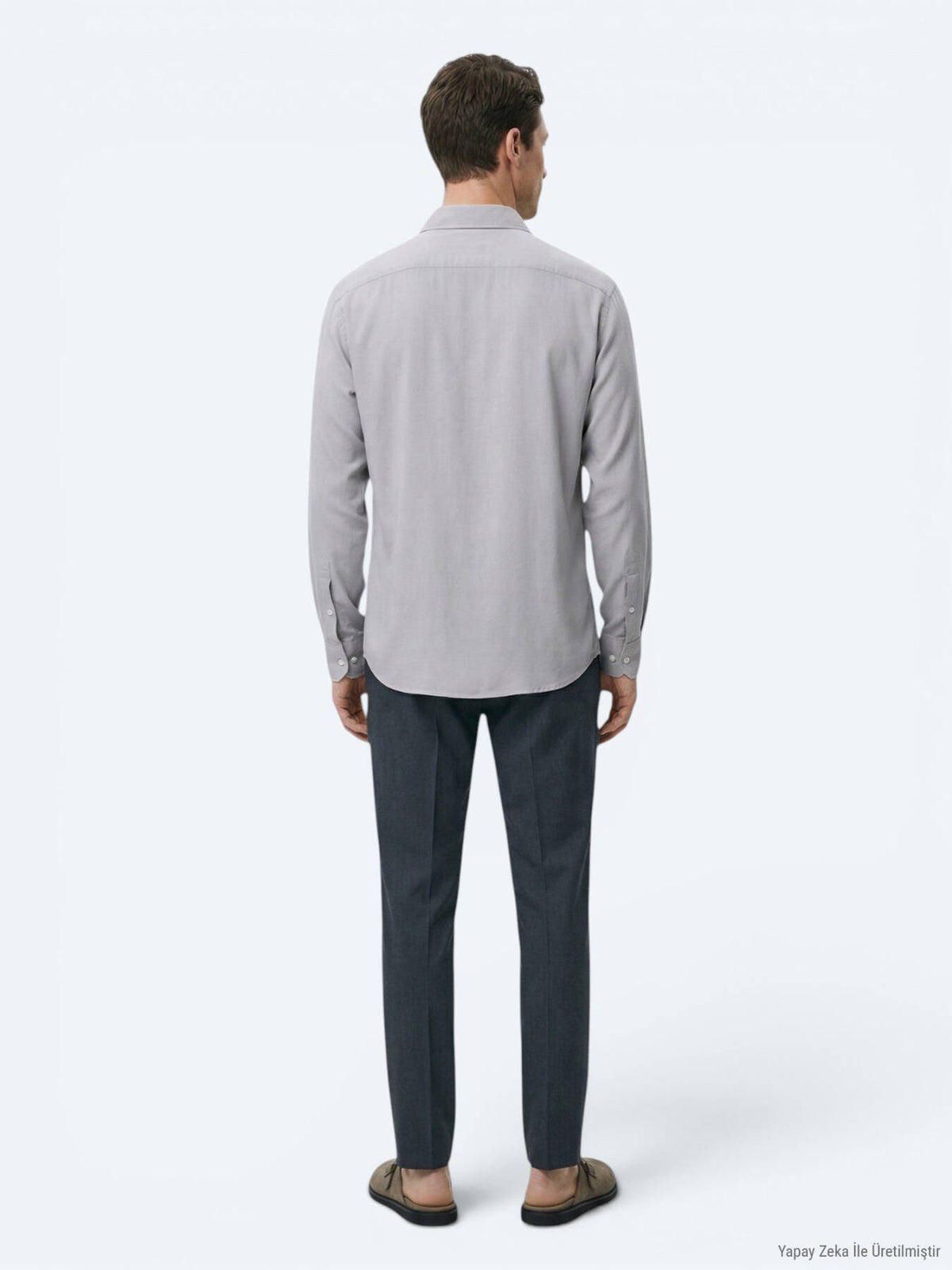 Einfaches Oversized Gewebtes Freizeithemd
