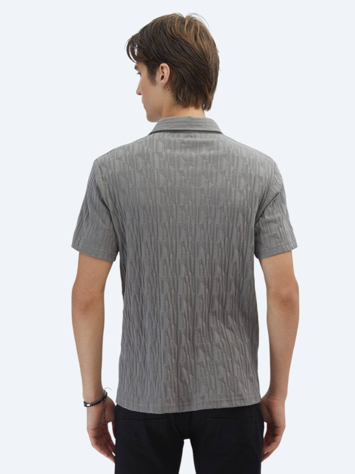 Gemustertes Baumwoll-Polo-Shirt