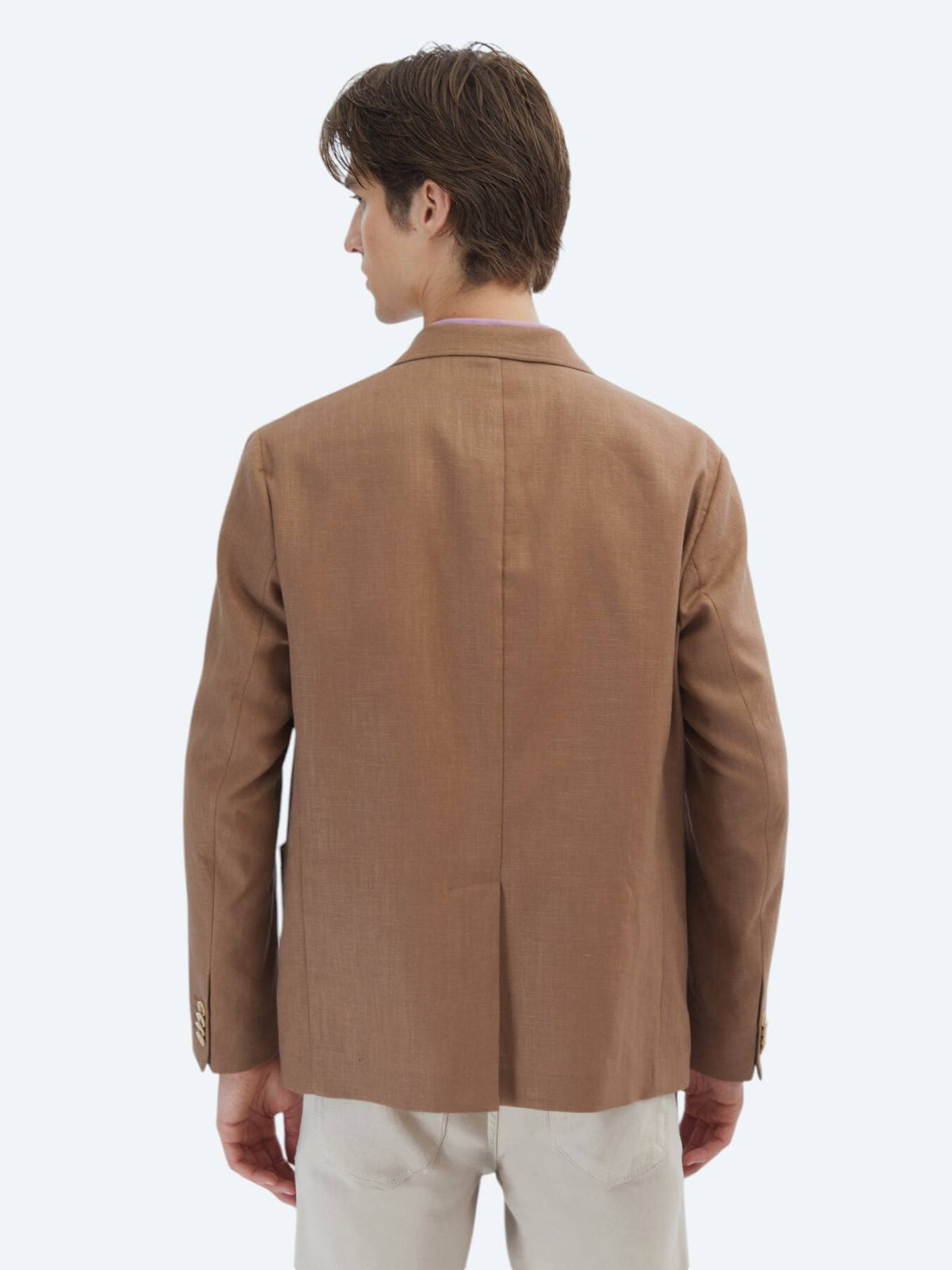 Glatte Passform Baumwollmischung Jacke