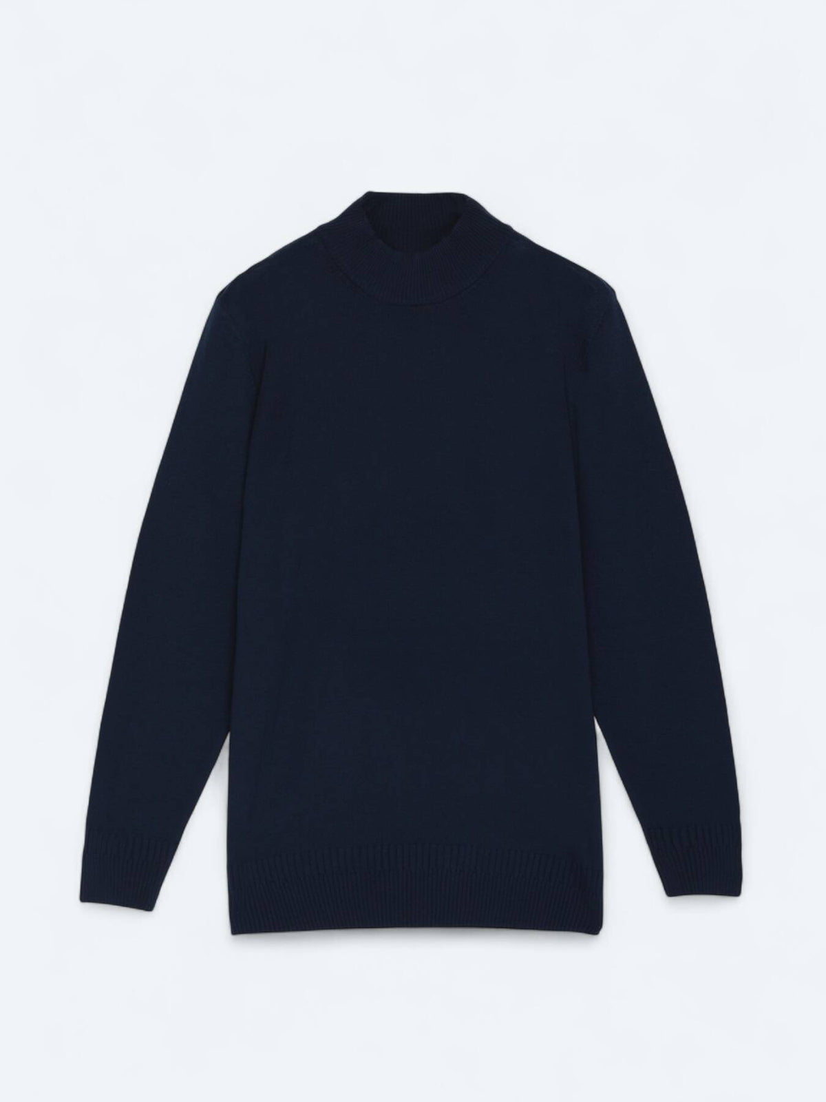 Marineblaues Strick-Sweatshirt
