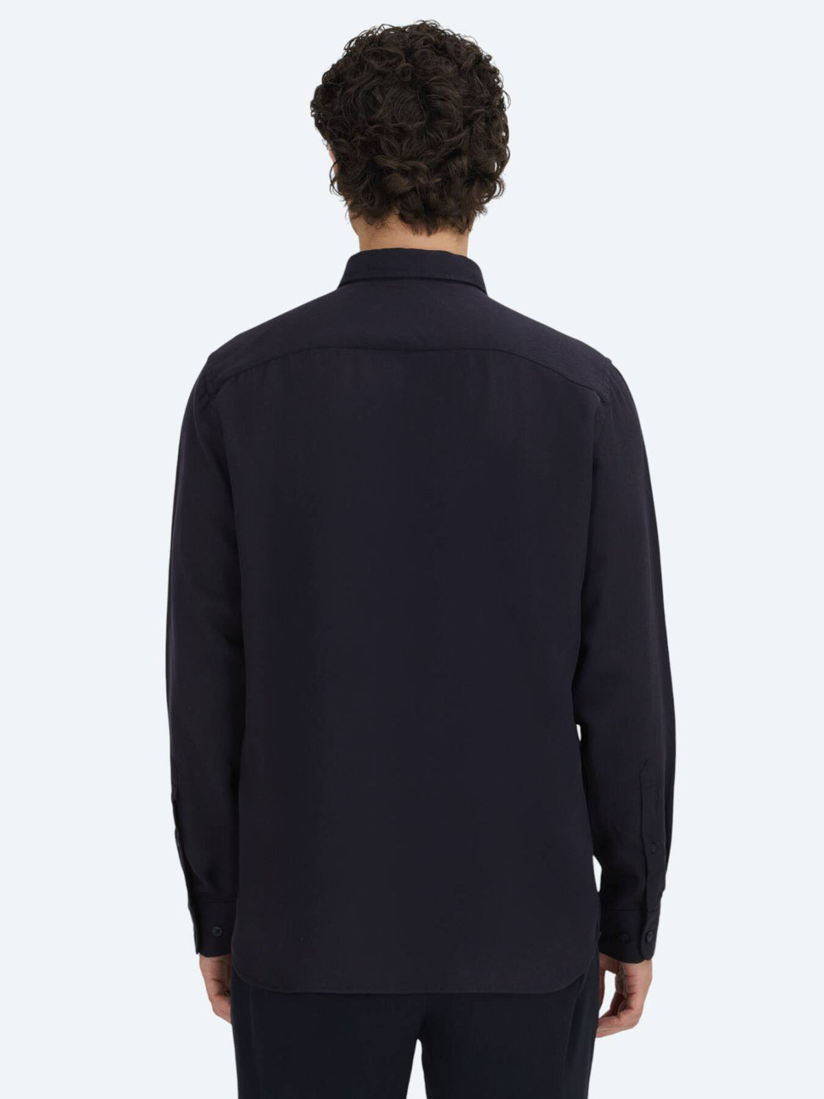 Marineblaues Regular Fit Casual Hemd