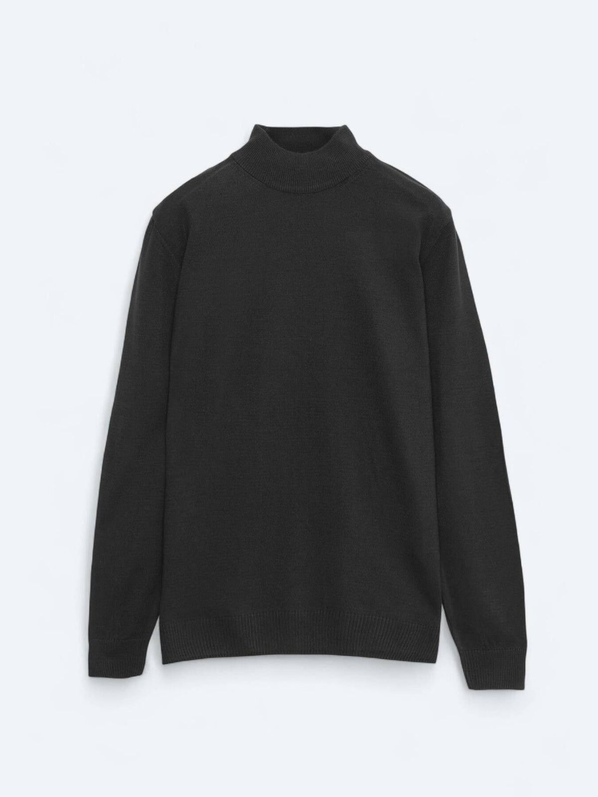 Schwarzer Strickpullover