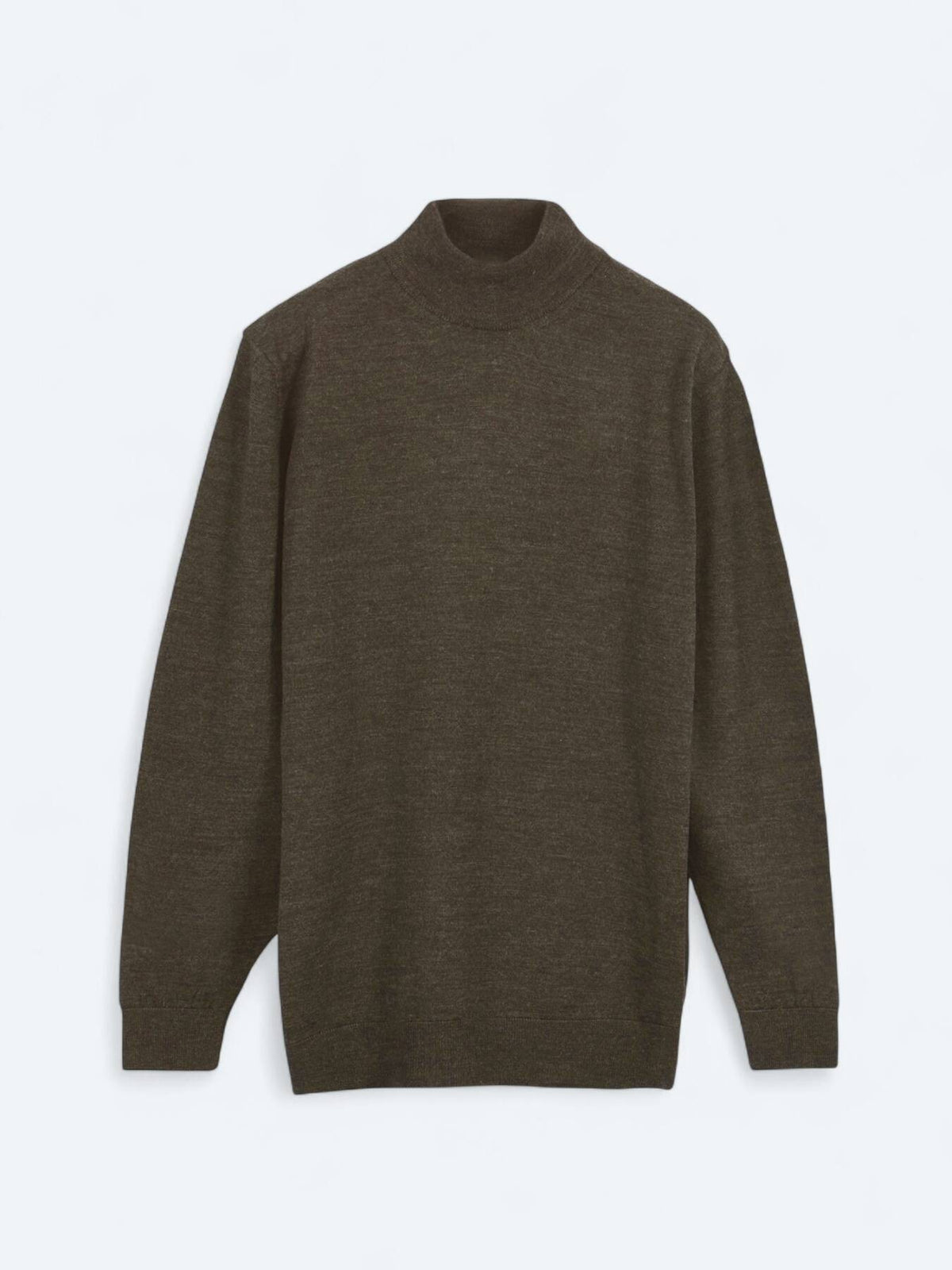 Dunkelbeige Strickpullover