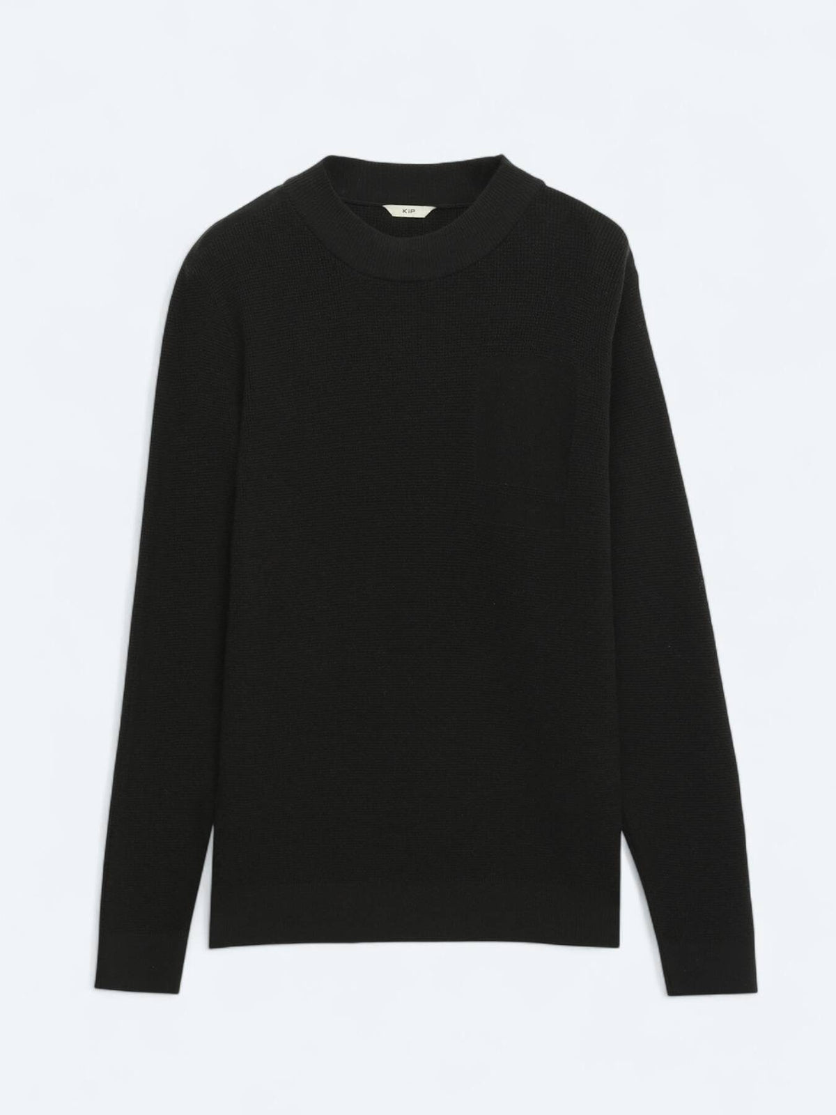 Schwarzes Strick-Sweatshirt