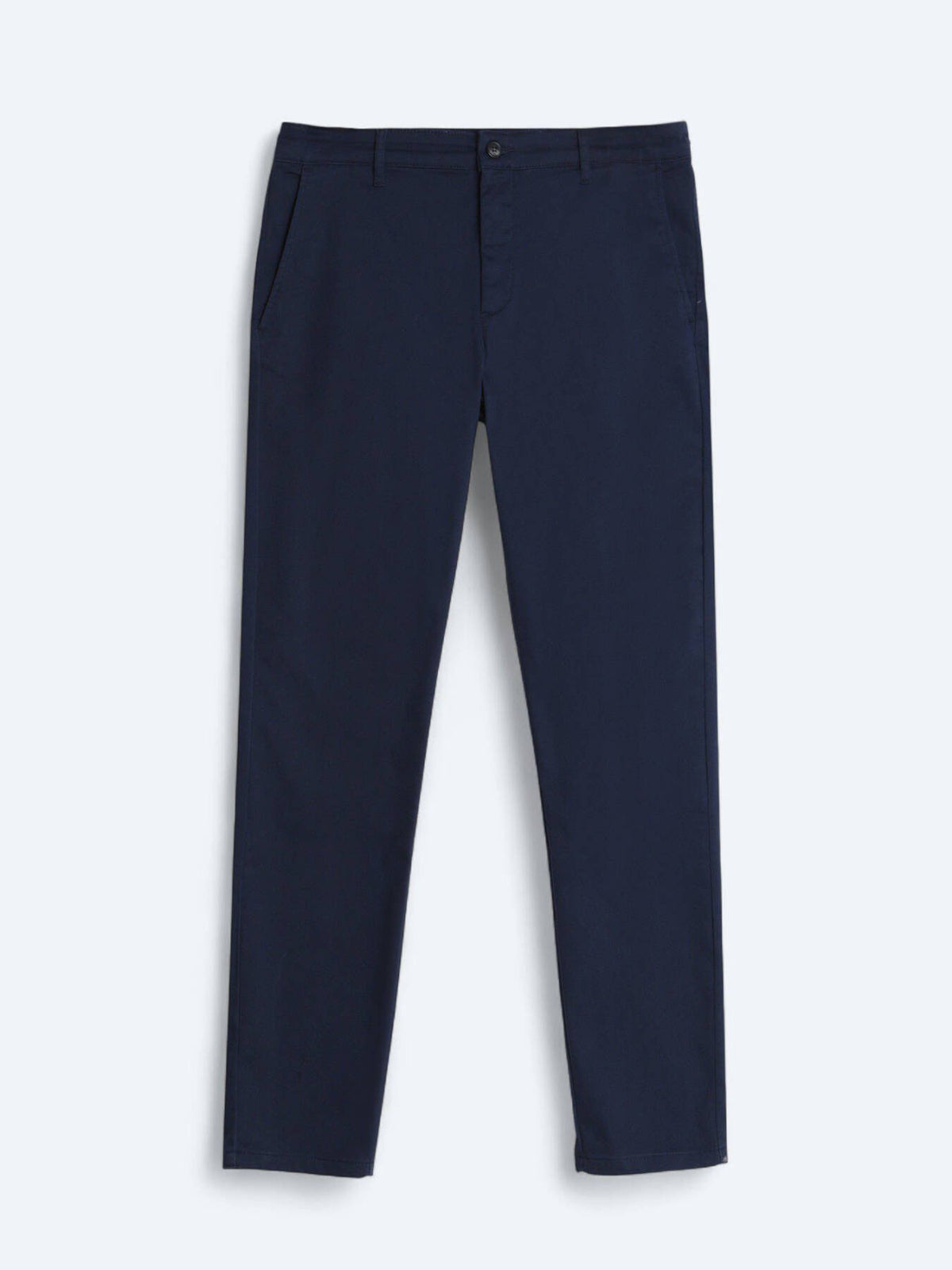 Marineblaue Regular Fit Casual Baumwollhose