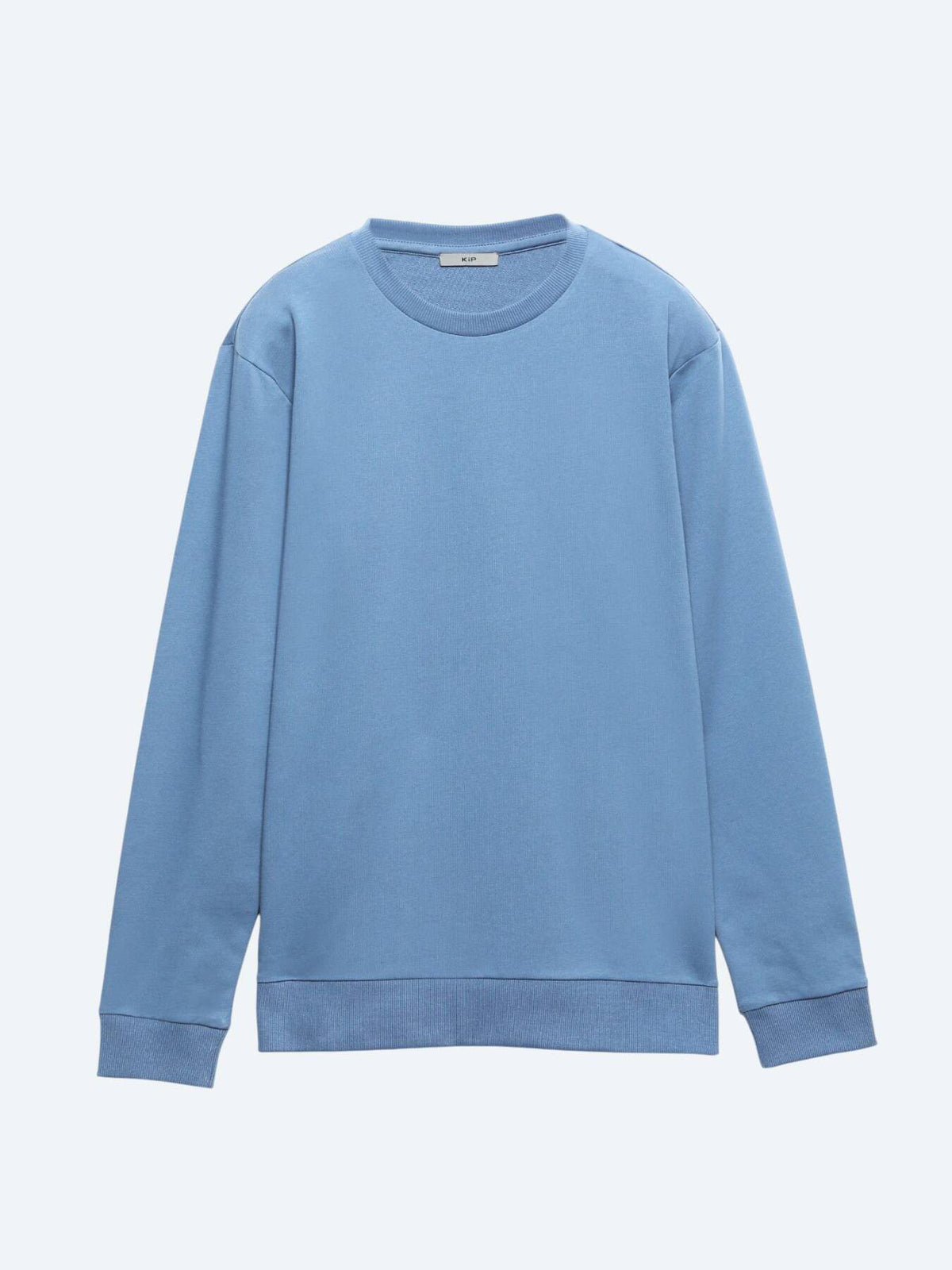 Blaues Sweatshirt mit Rundhalsausschnitt