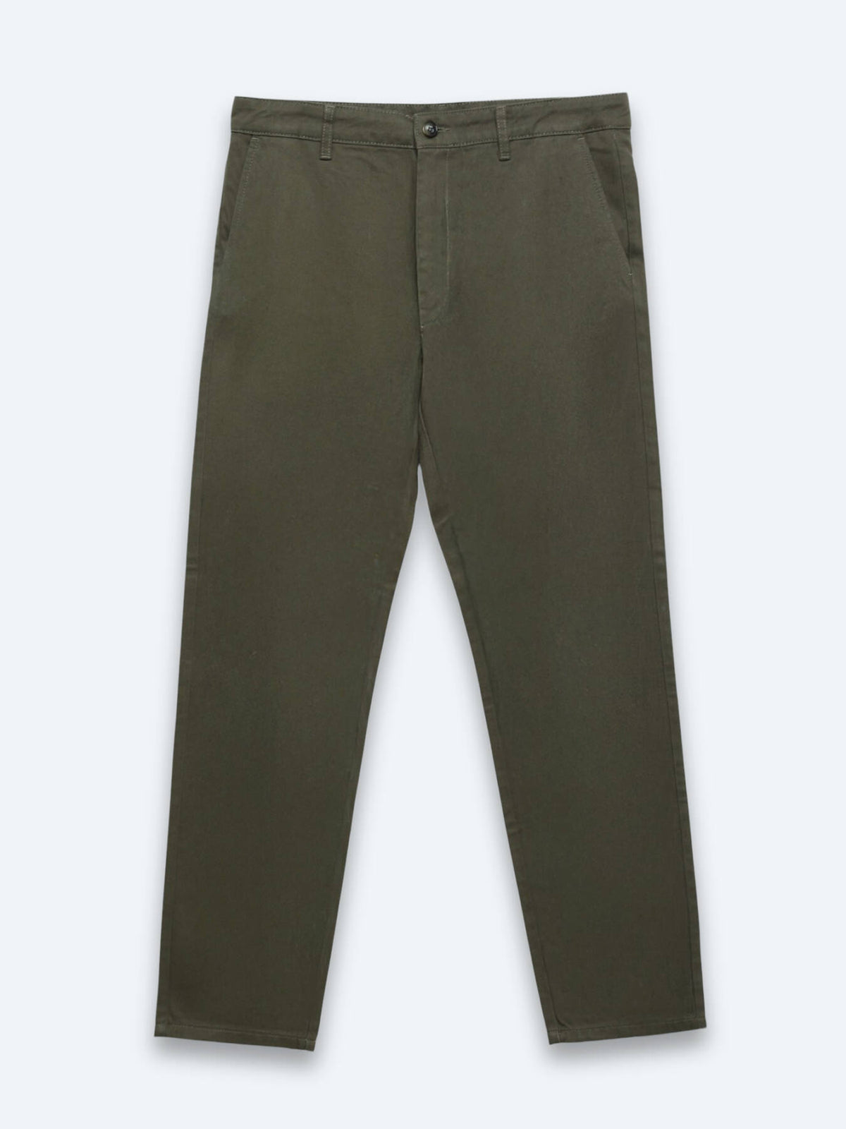 Khaki Casual Baumwoll-Mix Hose