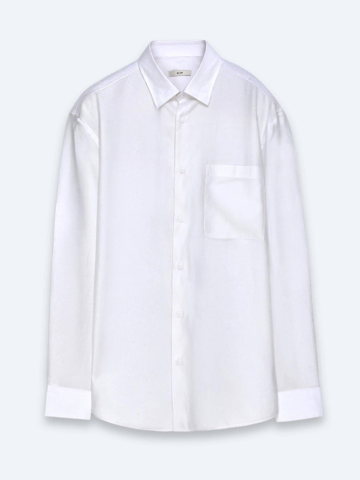 Weißes Oversize Casual Hemd aus Webstoff