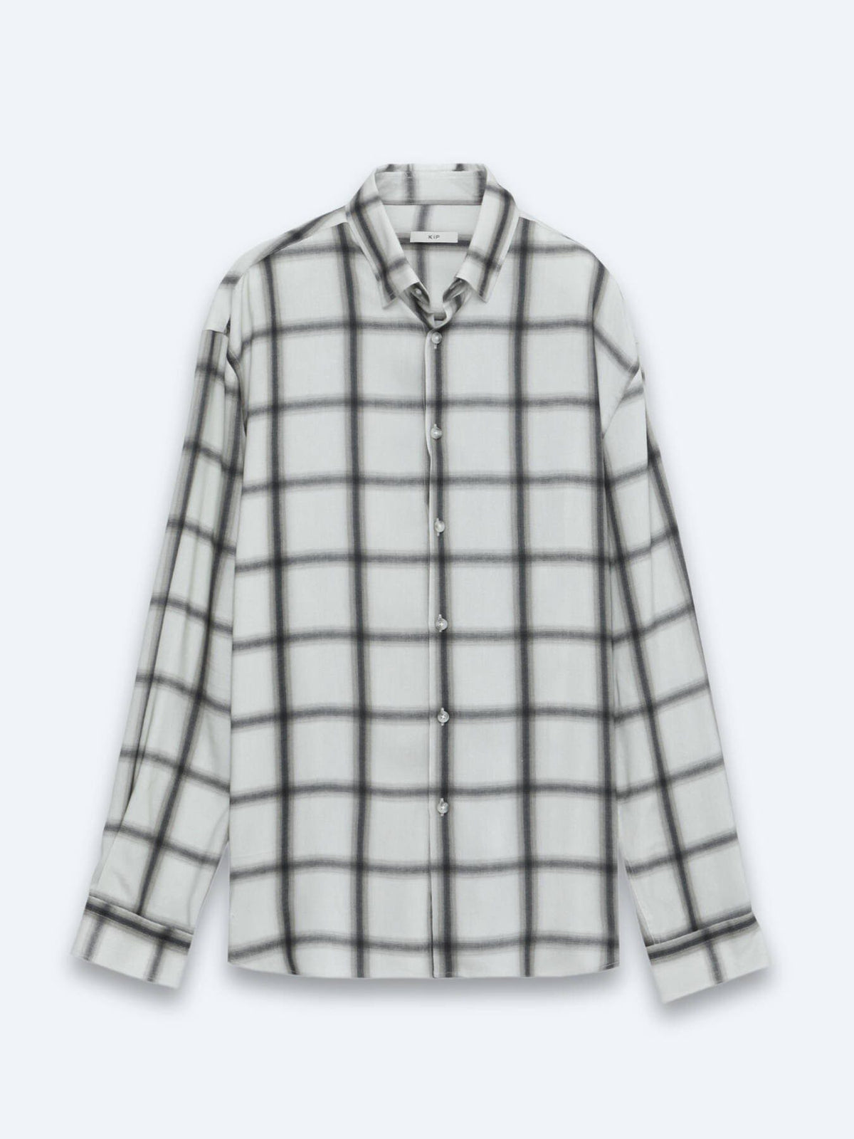Beige Karomuster Oversize Weichhemd