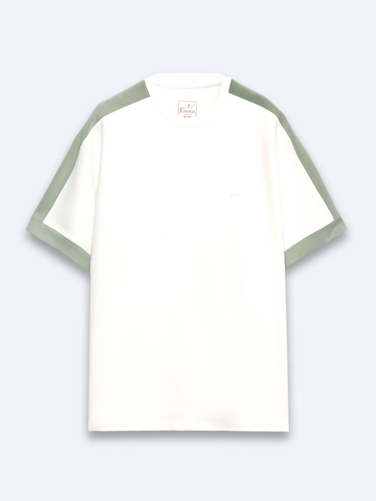 Ecru Unifarben T-Shirt