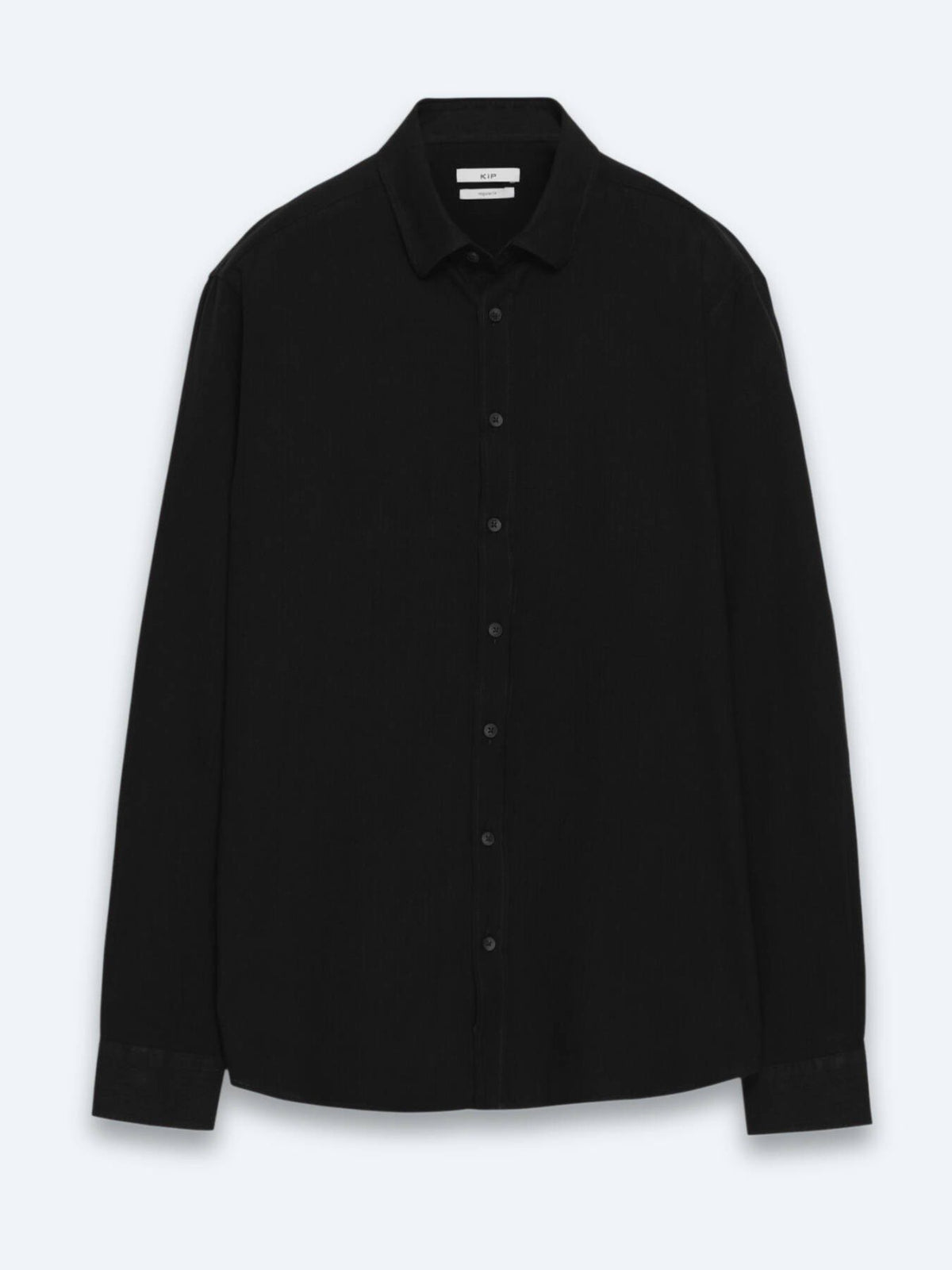Schwarzes Baumwollhemd Regular Fit