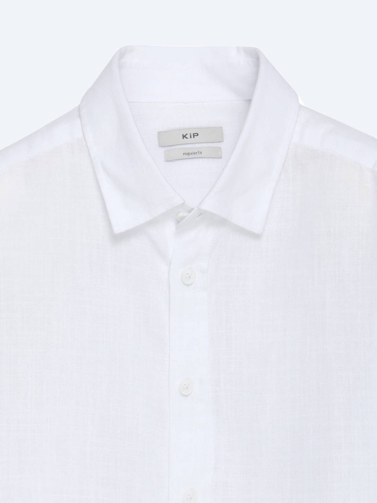 Weißes Regular Fit Baumwollhemd 100%