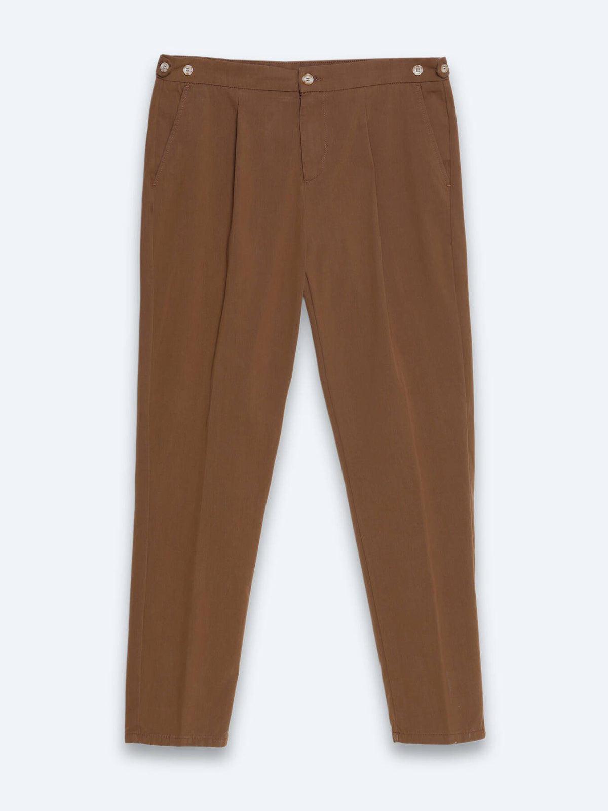 Kupfergewebte Regular Fit Baumwollhose