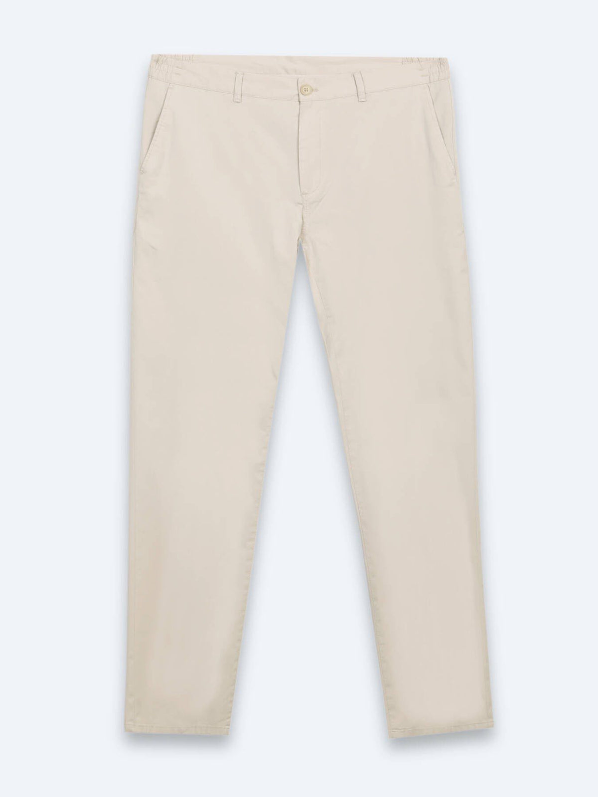 Beige Gewebte Jogginghose aus Baumwolle