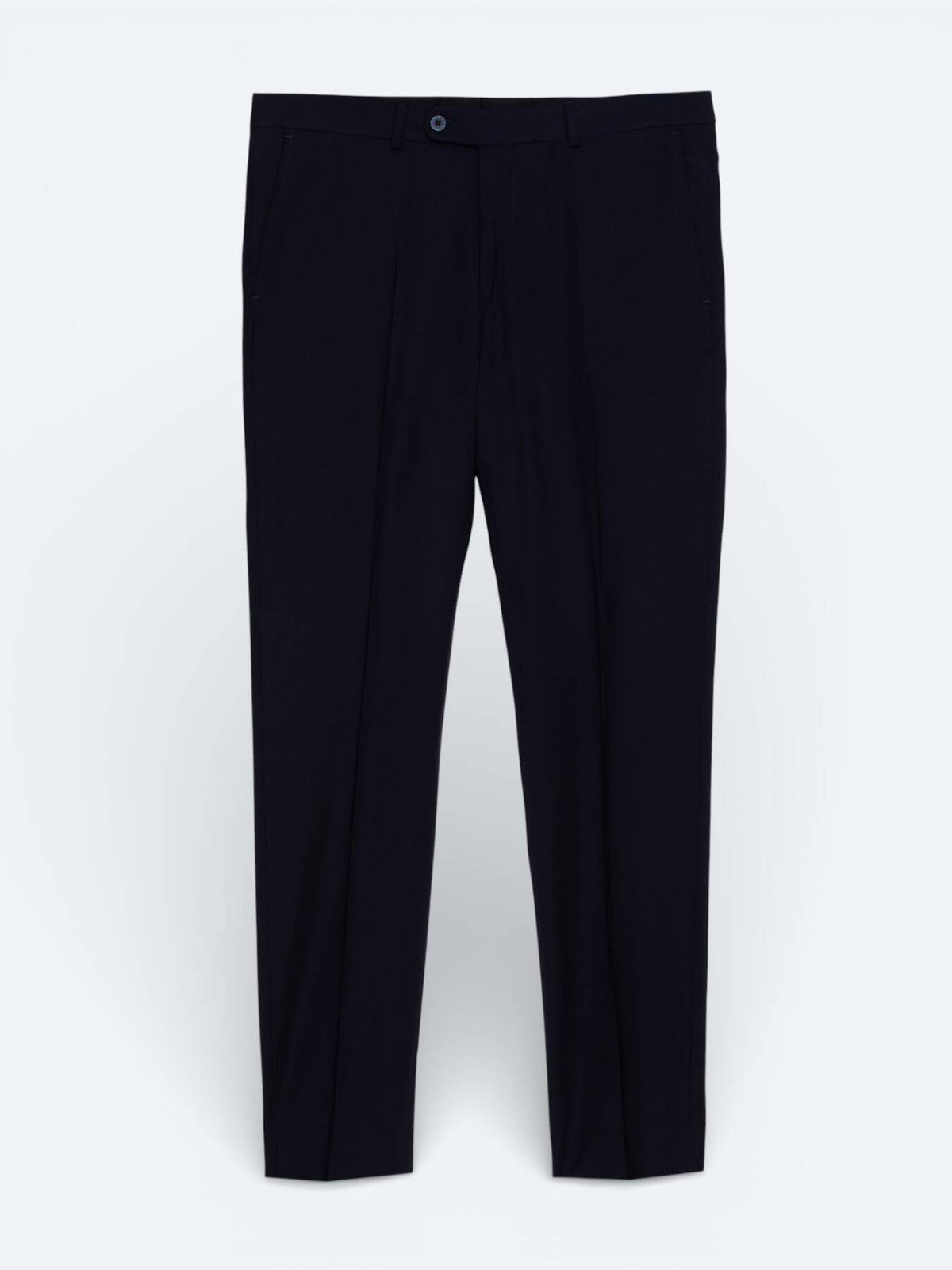 Marineblaue Webstoff-Hosen aus Wolle