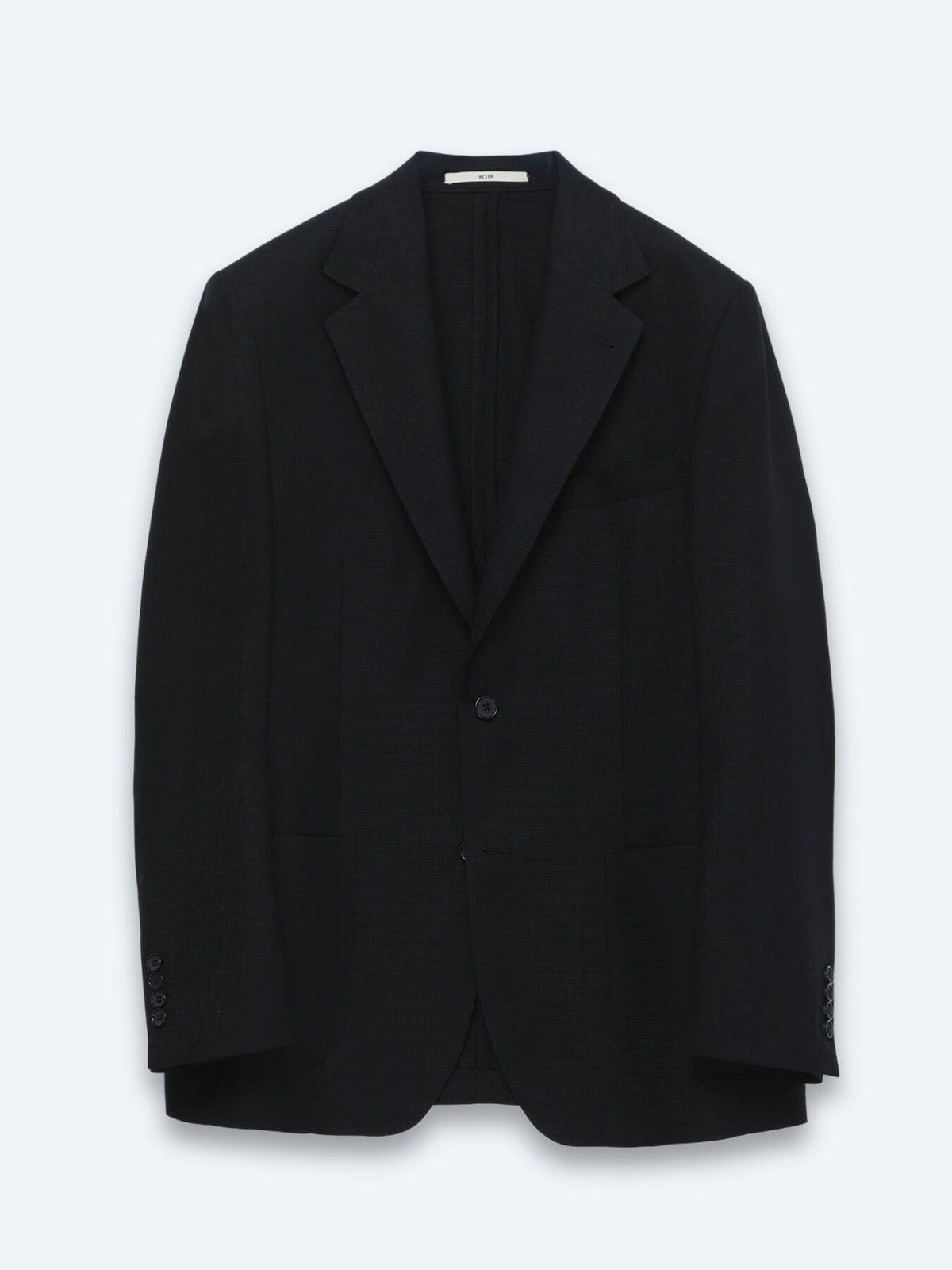 Schwarze Micro Modern Fit Wolljacke