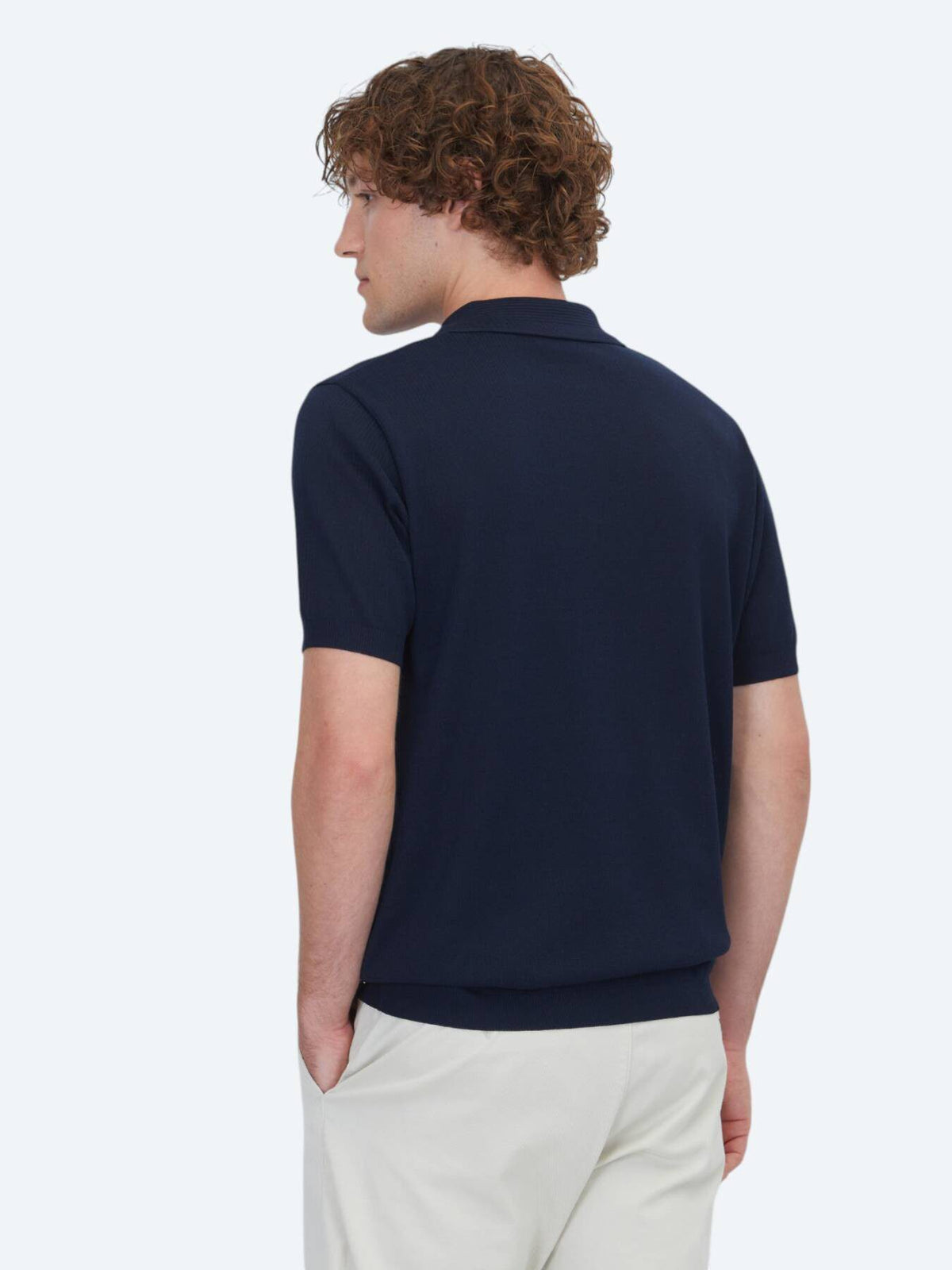 Marineblau gestreiftes 100% Baumwoll-T-Shirt
