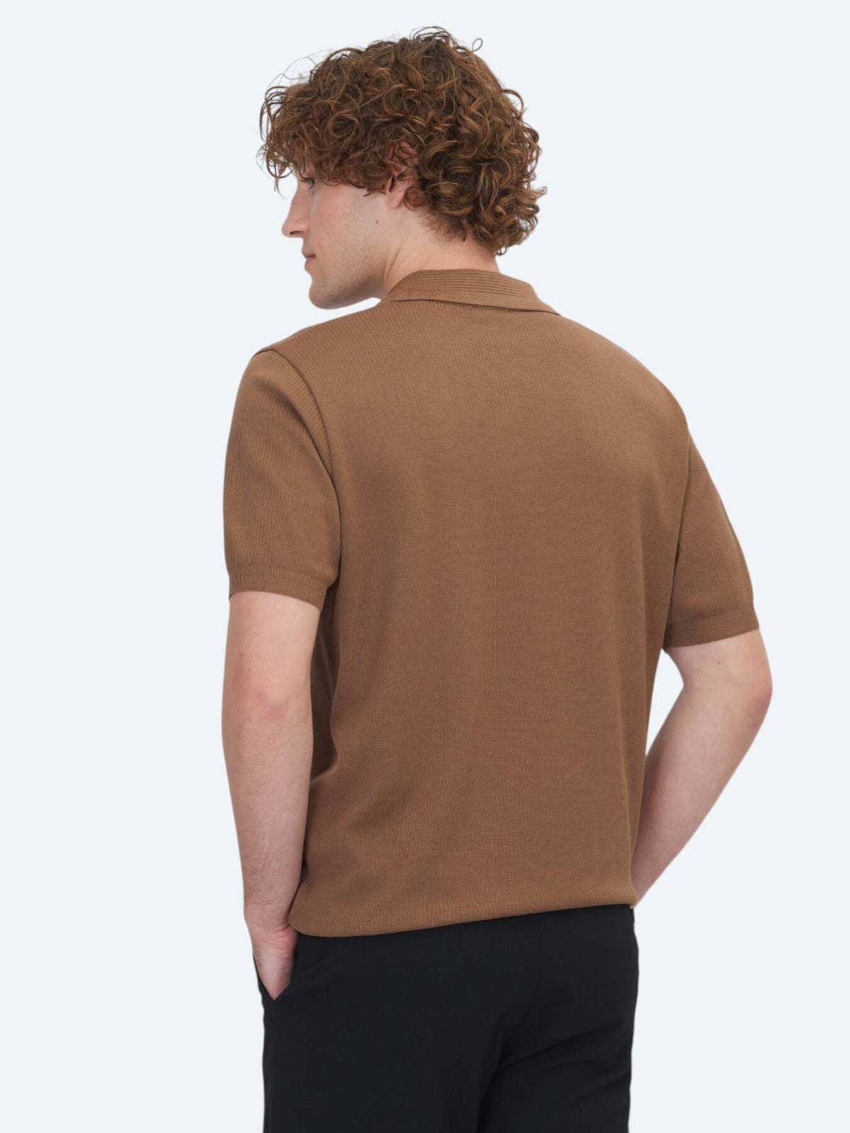 Braun Gestreiftes 100% Baumwoll T-Shirt