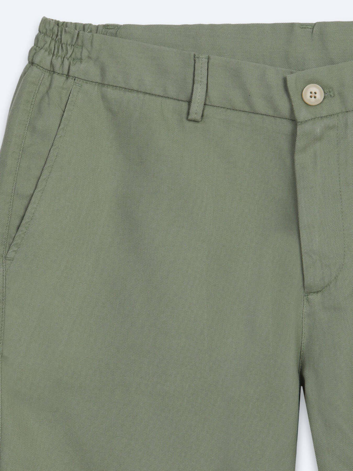 Grüne Velours Jogging Bermuda für Freizeit