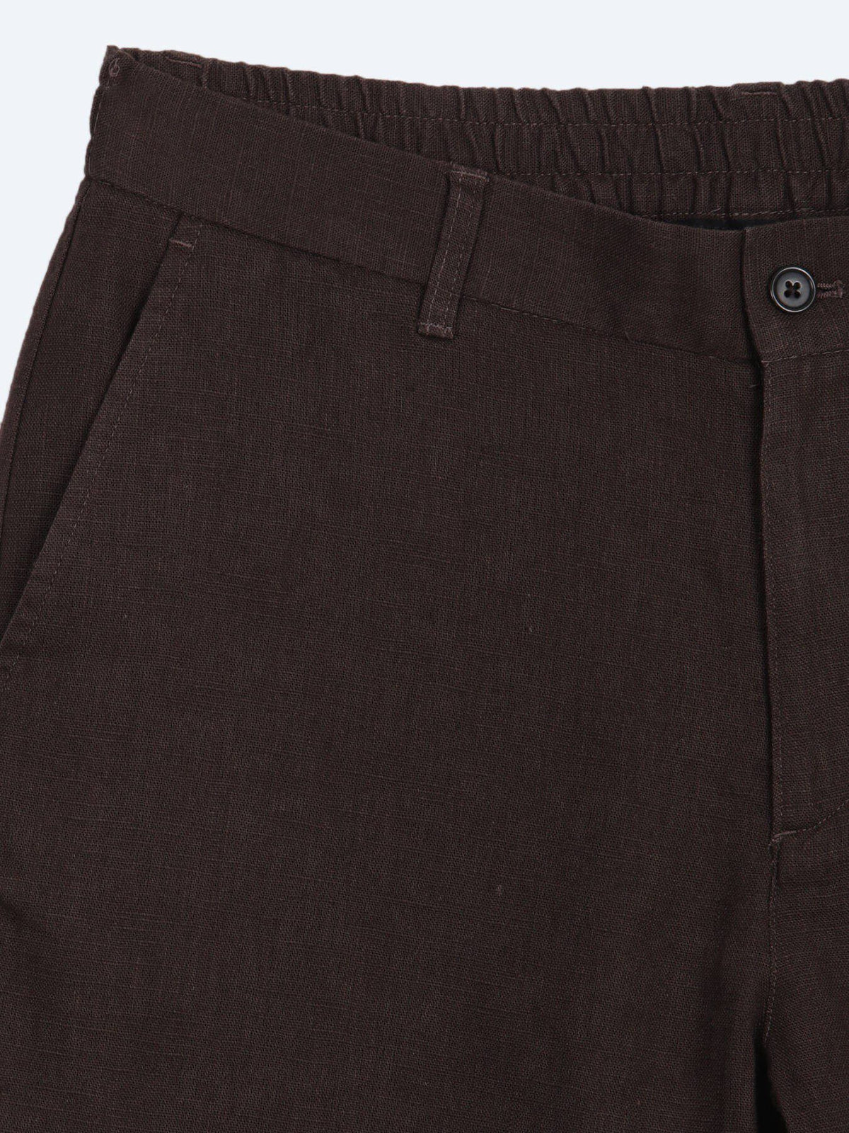 Braune lockere Baumwoll-Mix-Hose