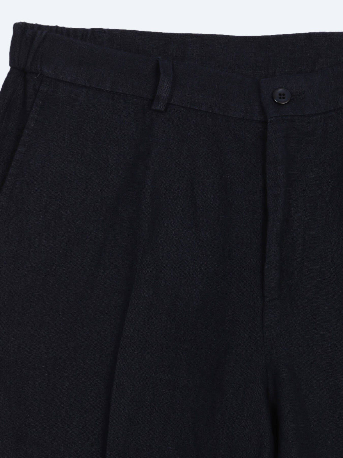 Marineblauer Komfort Fit 100% Leinenanzug