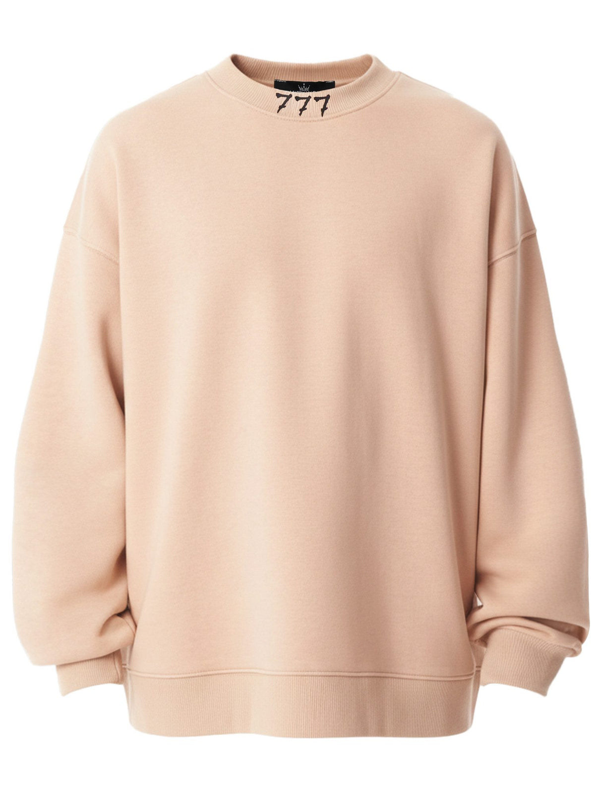 Designer Beige 3D Gummi Bedruckter Oversized Sweatshirt