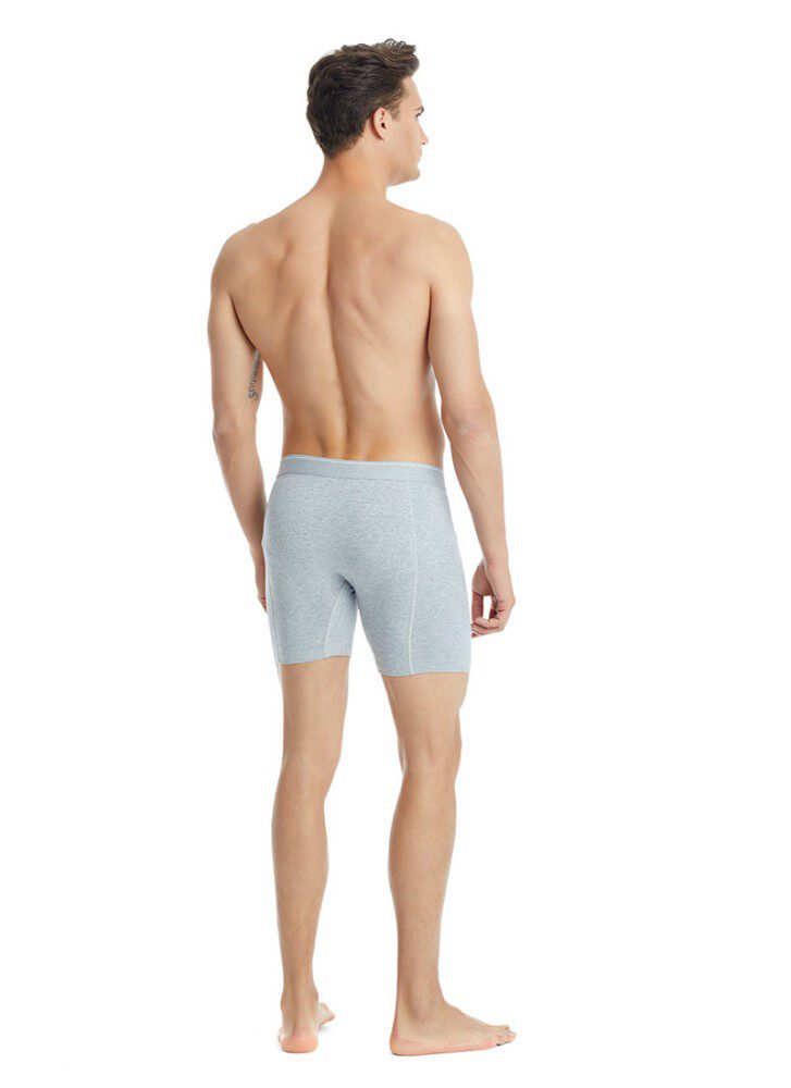 Herren Retro Baumwoll Stretch Boxershorts 9216 - Grau Melange
