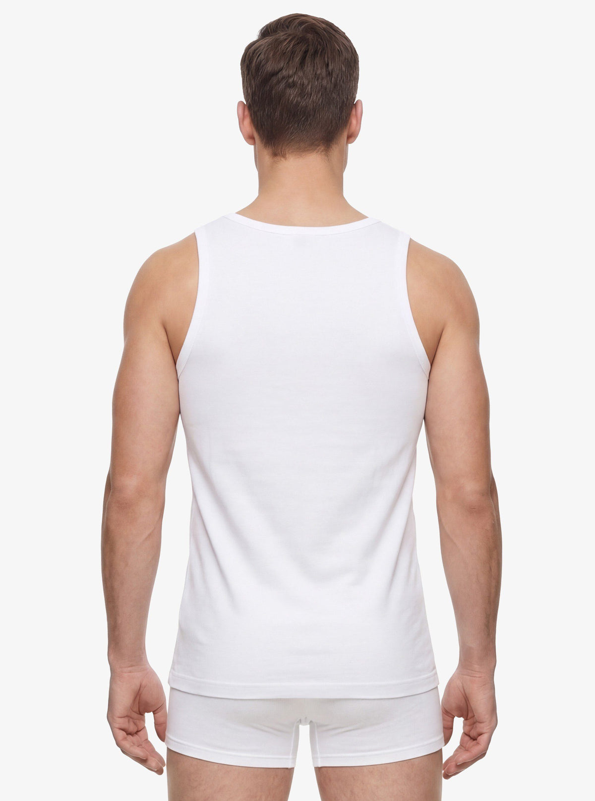 Herren Weit Schnitt Weste 2er-Pack - Weiß