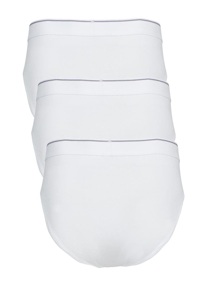 Herren 3er-Pack Weiche Baumwollslips - Weiß