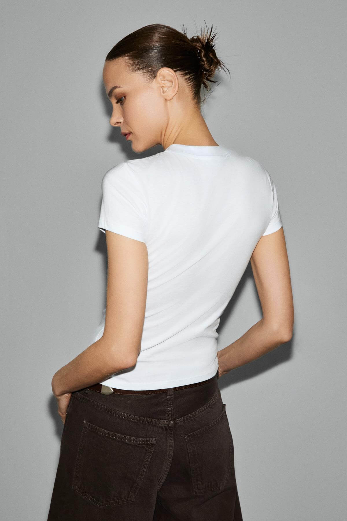 ARELUNA Damen Bio-Baumwoll-Slim-Shirt