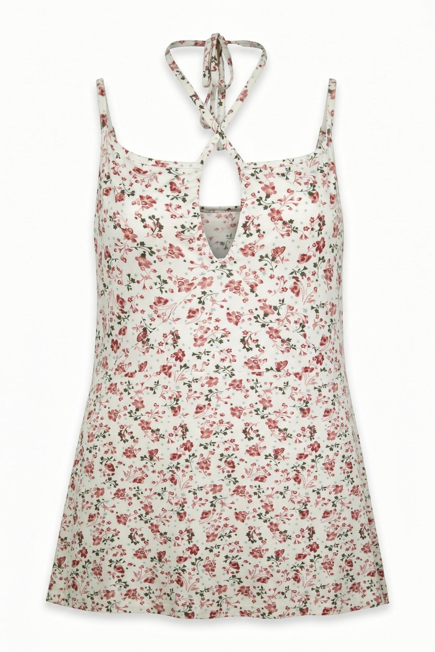 Blumenmuster Bluse mit Trägern