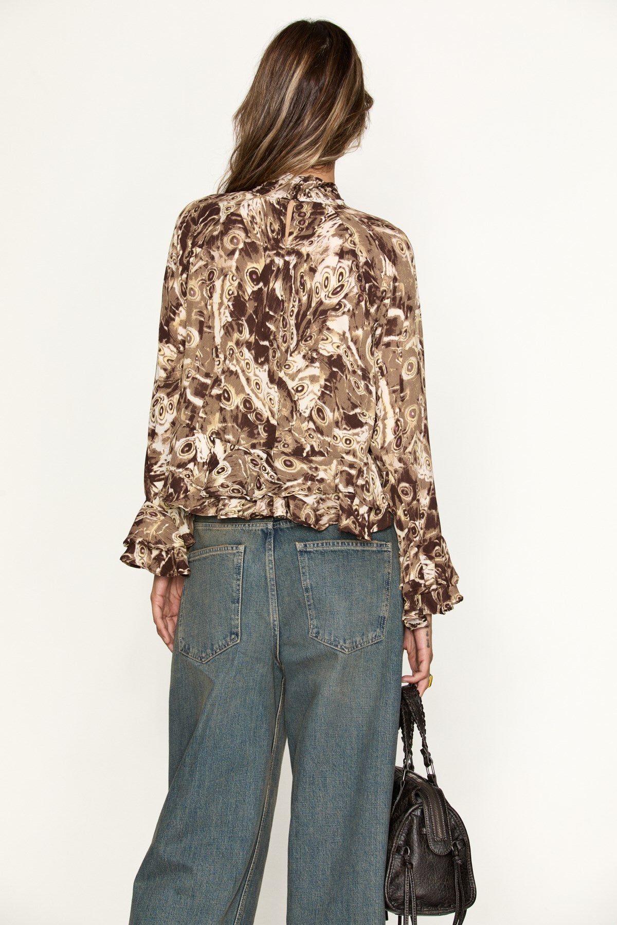AURELIS Damen Bluse mit Print