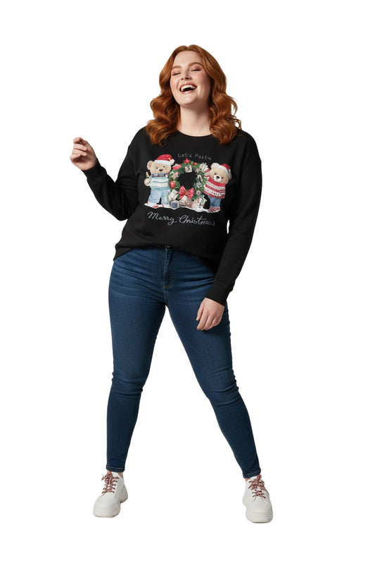 Sweatshirt mit Teddybärmuster