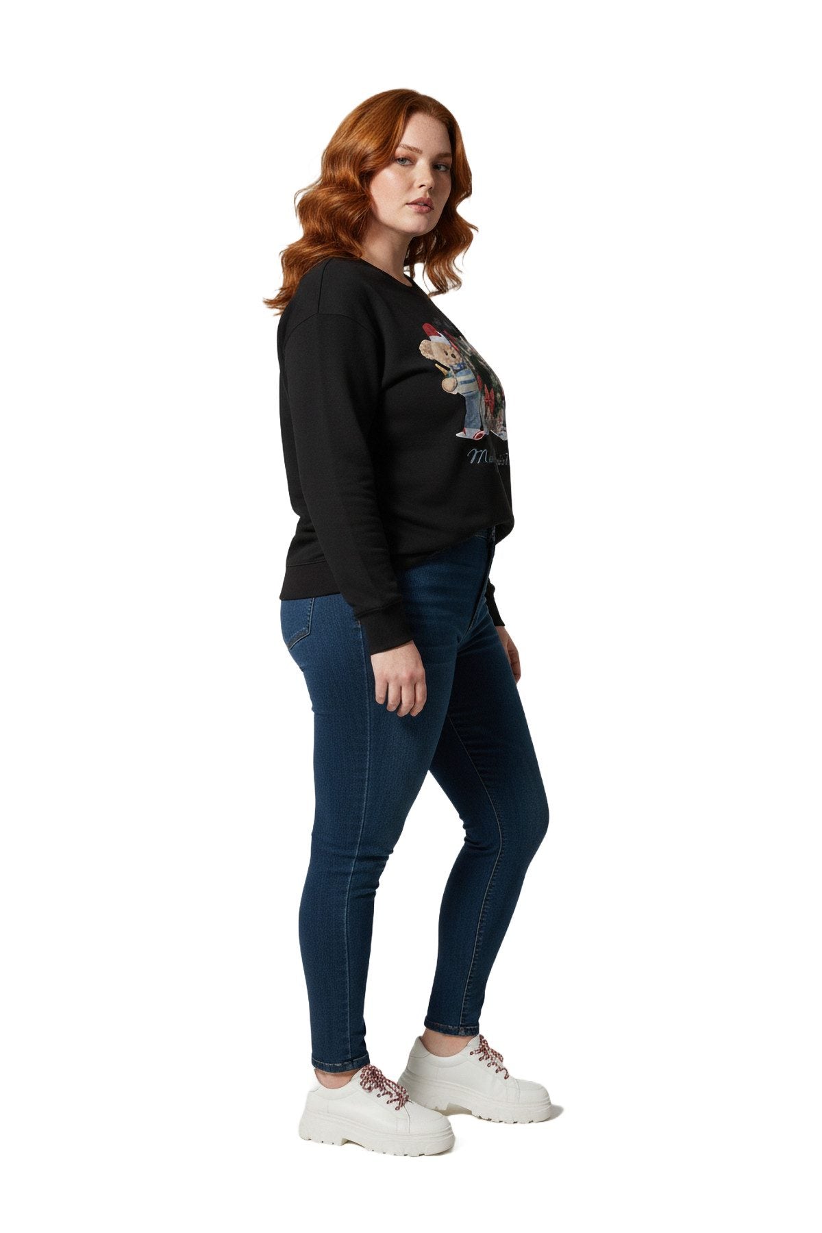 Sweatshirt mit Teddybärmuster