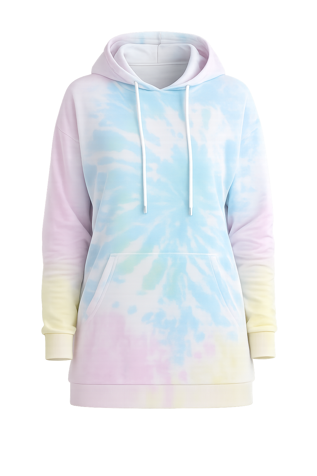 Batik-Muster Kapuzenpullover